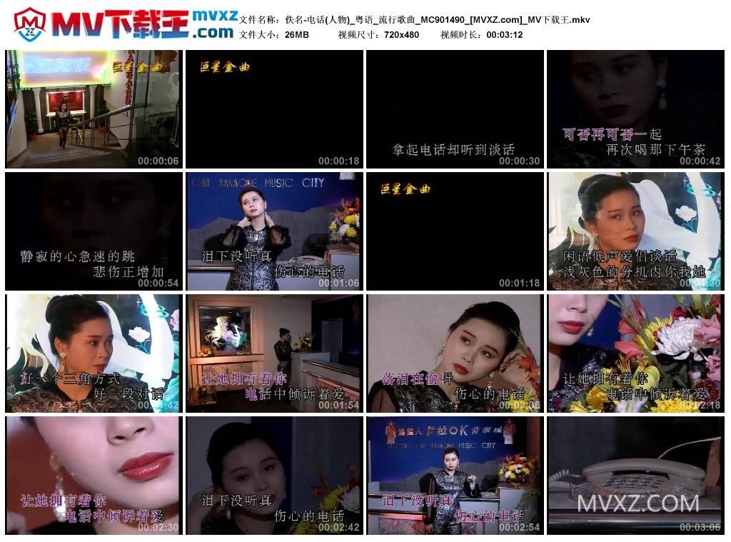 佚名-电话(人物)_粤语_流行歌曲_MC901490